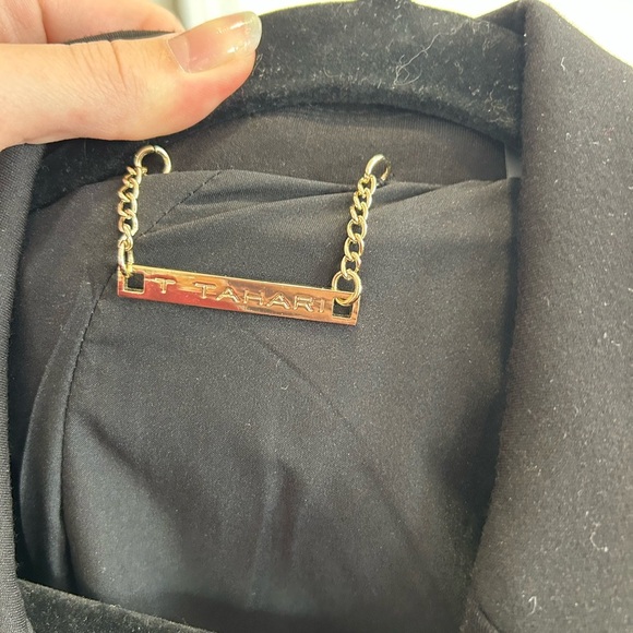 Tahari Black Blazer with Gold Buttons - Picture 2 of 4